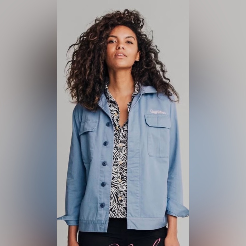 QUICKSILVER Stone Washed Jacket Cotton Utility Size Medium